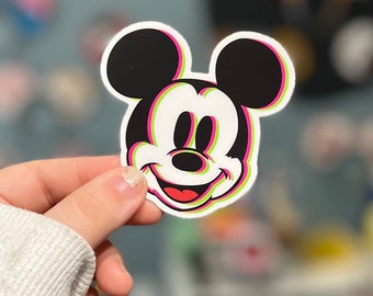 Trippy Mickey Mouse Vinyl Sticker - Waterproof & Weatherproof