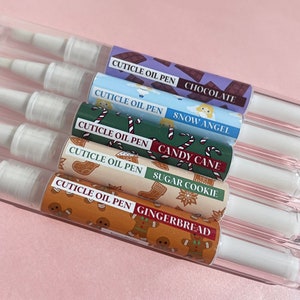 HOLIDAY COLLECTION • Cuticle Oils • 5 scented cuticle oil pens • Stocking Filler •