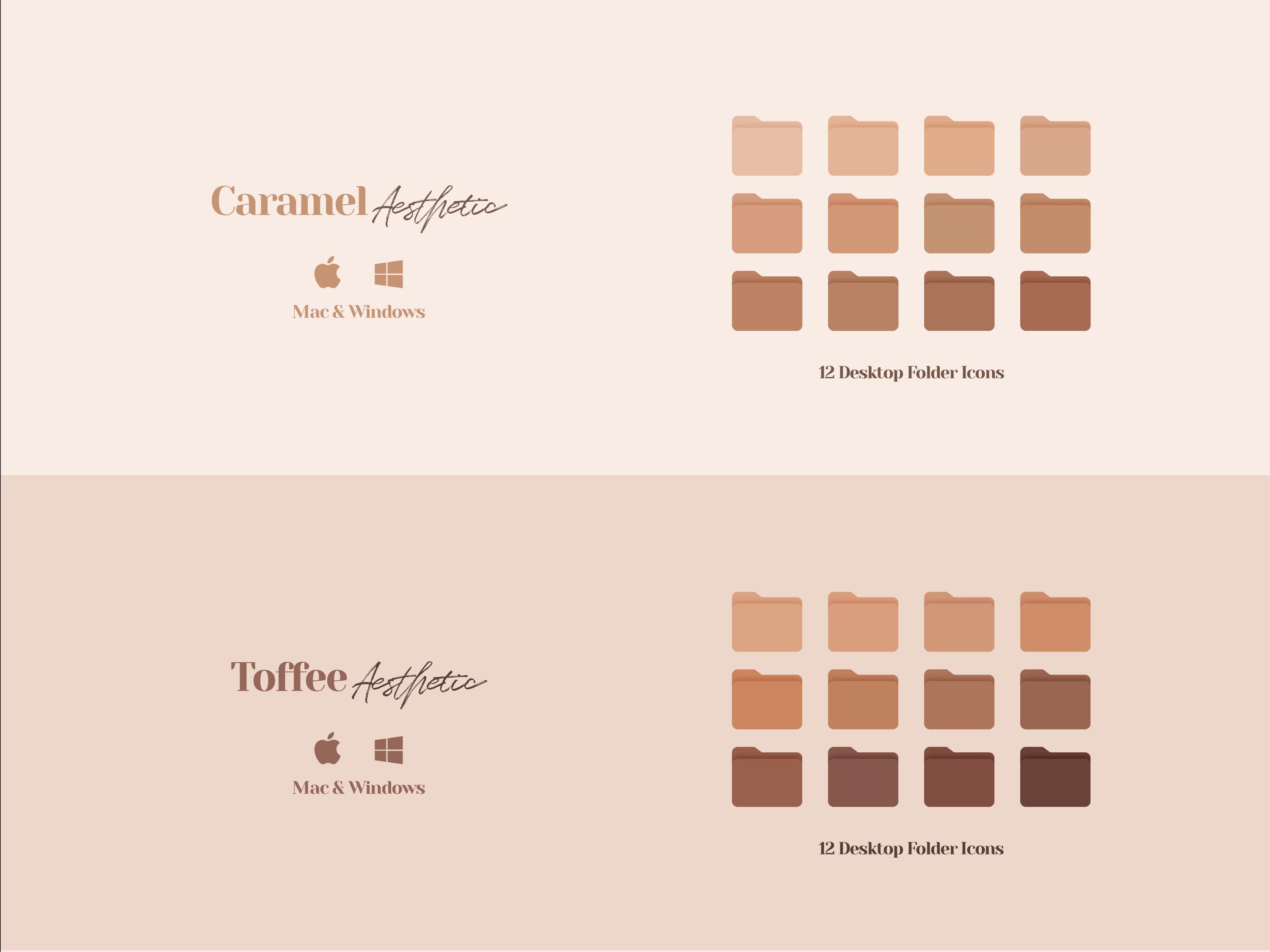 Desktop Icons, Mac Folder Icons, Caramel Brown Wallpaper Desktop ...
