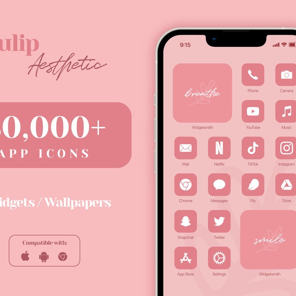 Pink App Icons - Etsy