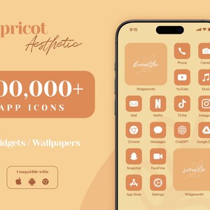 iOS 18 App Icon Pack, App Icons Yellow iPhone Aesthetic, iPhone Widgets, Wallpapers for Phone, Golden Yellow Home Screen, Red Orange Theme