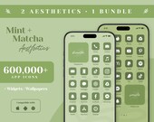 iOS 26 App Icon Pack, Light Green App Icons, Dark Green iPhone Aesthetic, iPhone Widget Wallpapers, Mint Green Home Screen, Nature Theme