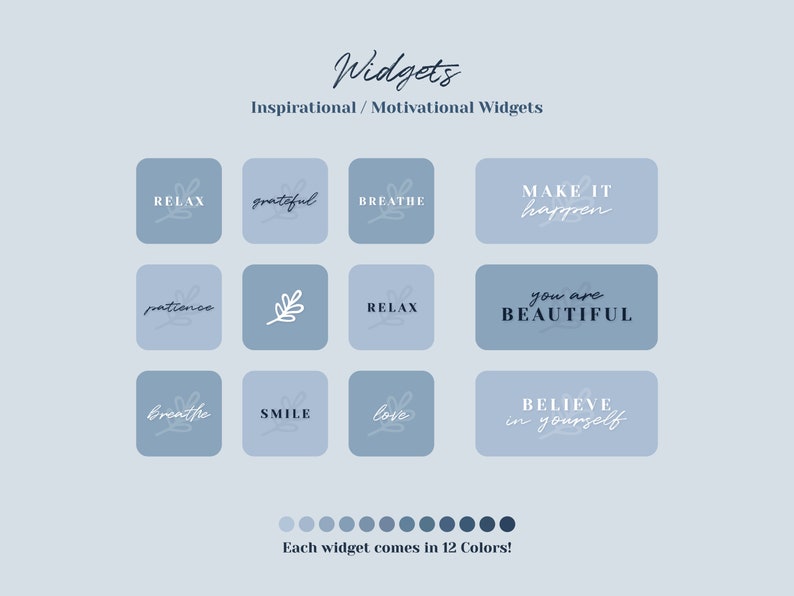 Ios 18 App Icon Pack, Navy Blue App Icons, Dark Blue iPhone Aesthetic