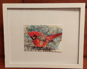 Cardinal in winter