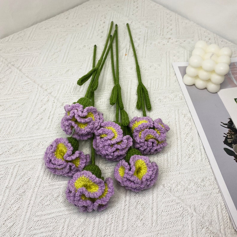 Crochet flower carnations