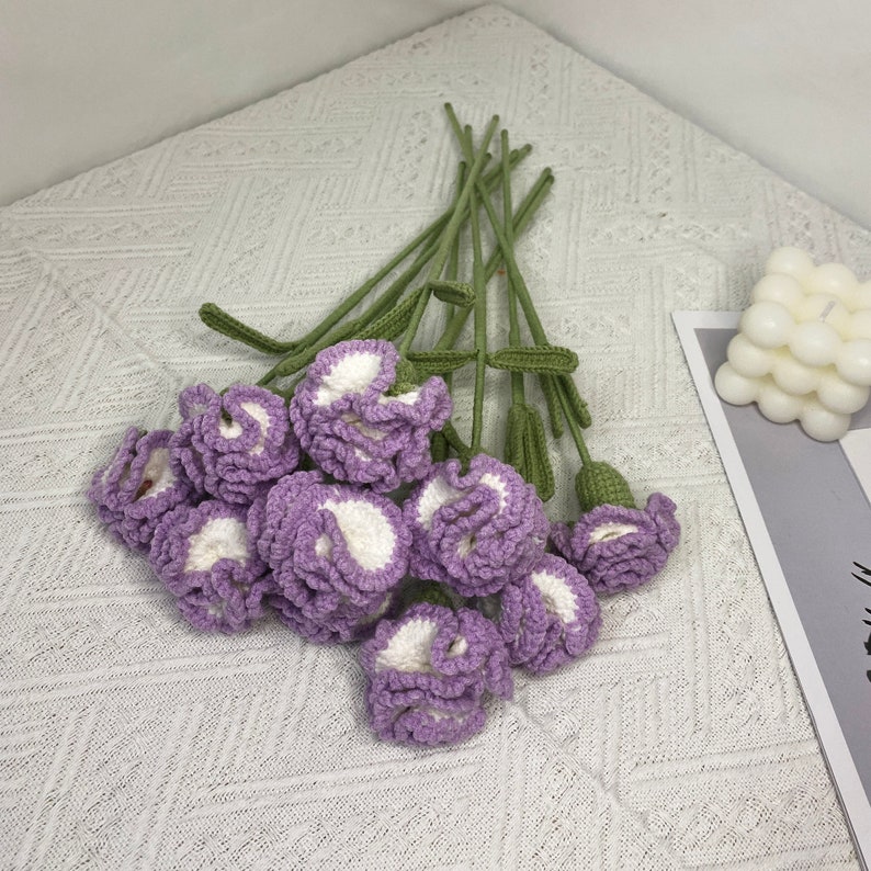 Crochet flower carnations, mothers day gift