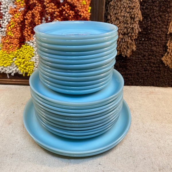 Vintage Fire King Delphite Blue Dishes