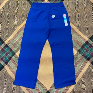 Vintage Hanes women’s large comfort blend Royal blue surf the web fleece pant with elastic waist.