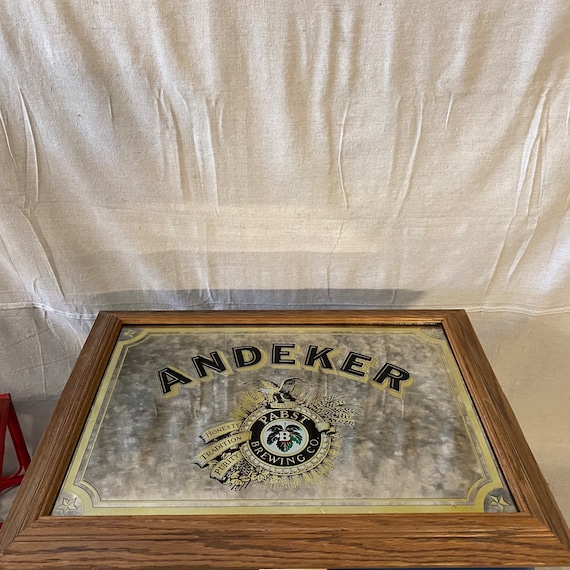 Vintage Andeker Pabst Brewing Company of America Framed Mirror