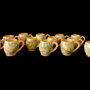 One (1) Vintage FF Griffi Corsica Terraghja Hand Painted Coffee Mug