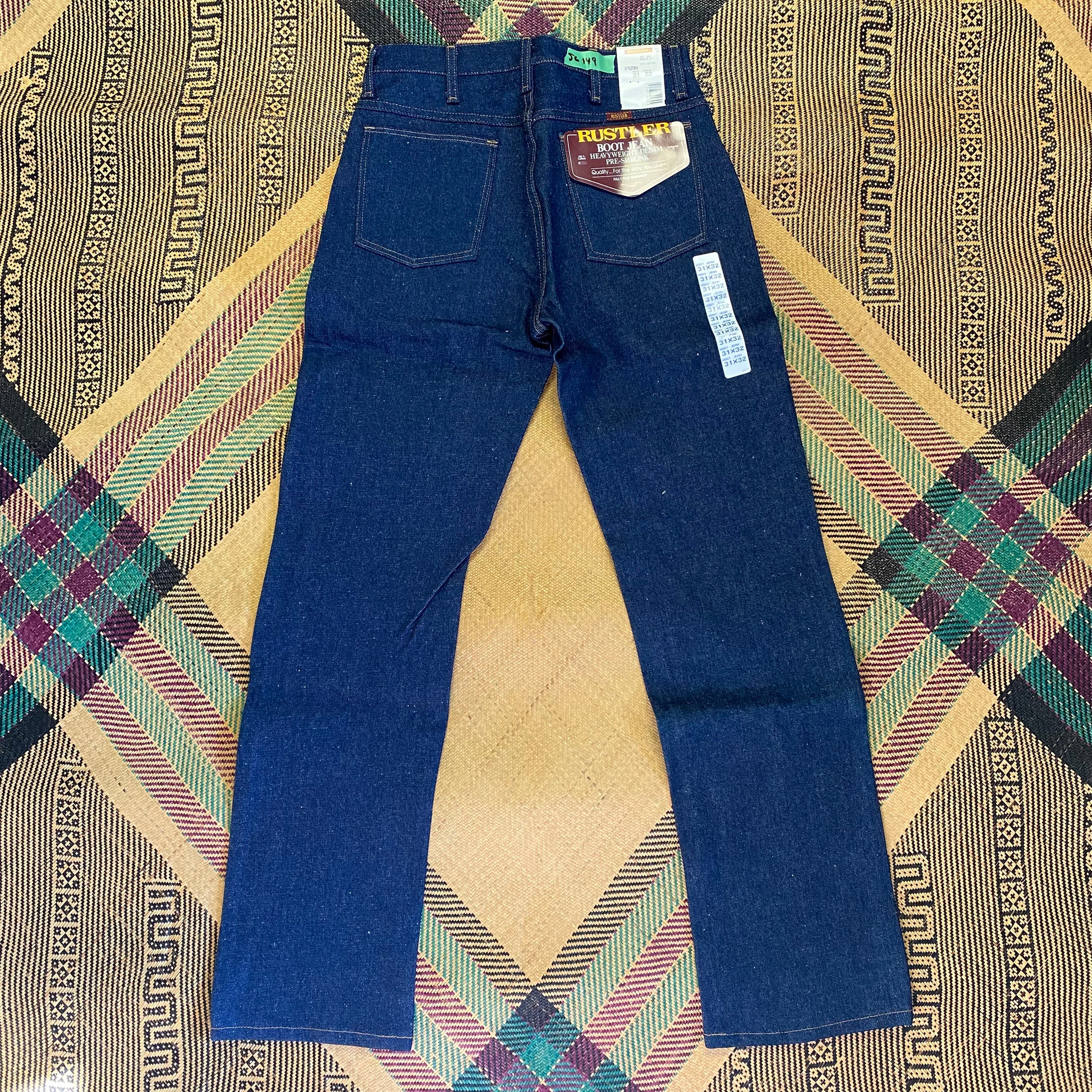 Vintage Rustler Boot Jean Heavyweight Denim Blue Jeans