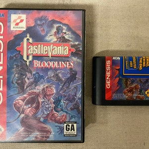 Vintage Sega Genesis Castlevania: Bloodlines Game Cartridge In Case No Manual