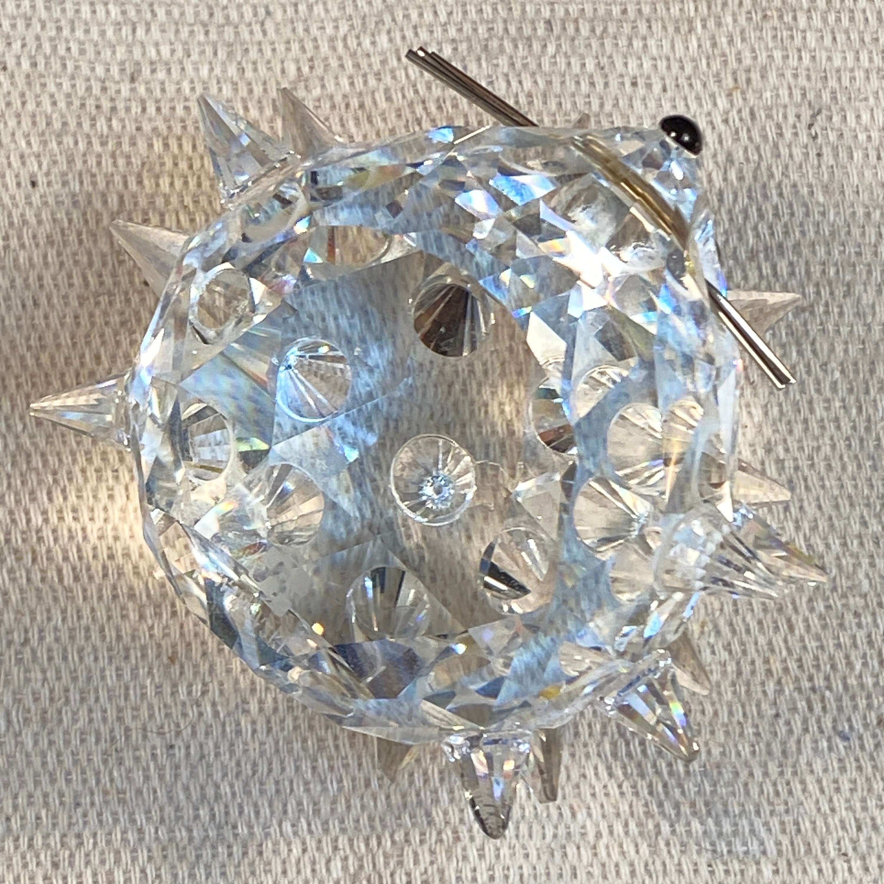 Vintage Swarovski Austria Art Crystal Hedgehog 2.5”, Retired