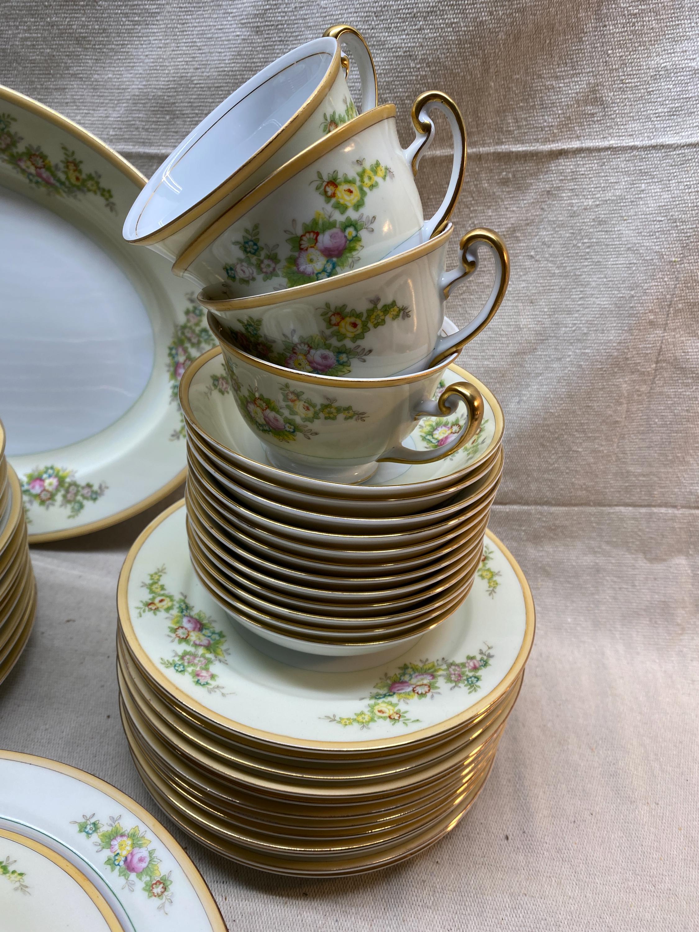 Vintage 90 Piece Hand Painted Floral Meito China Set - Etsy