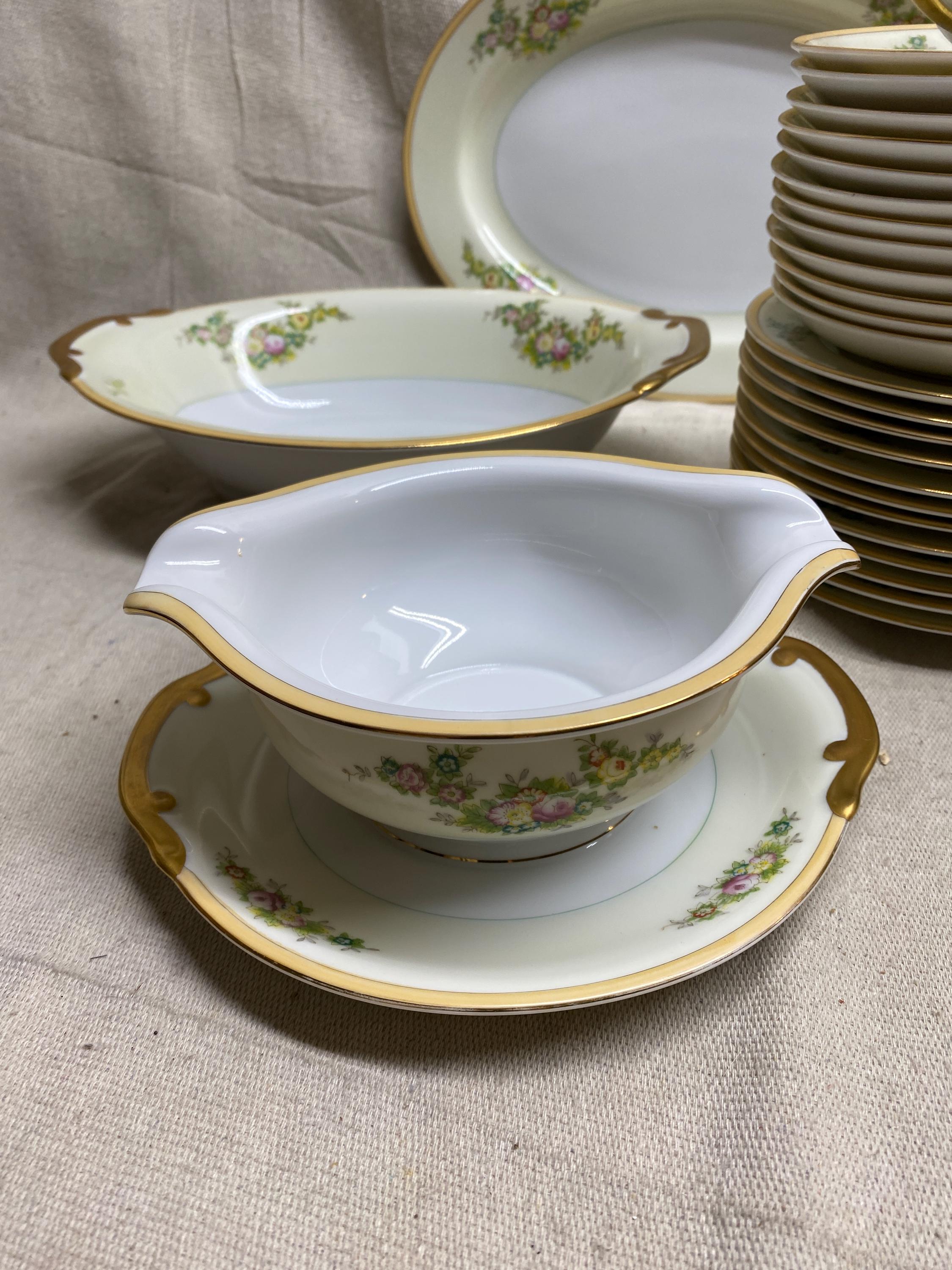 Vintage 90 Piece Hand Painted Floral Meito China Set - Etsy