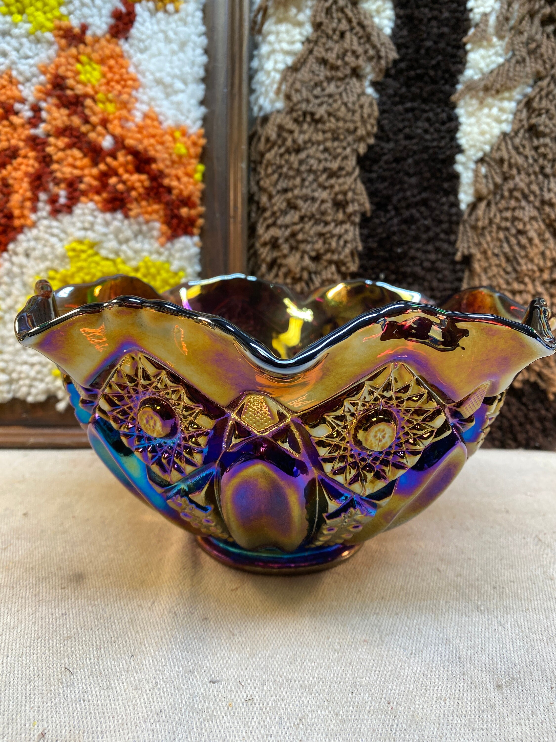 Carnival Glass カーニバルガラス ボール オーロラ パープル ② Carnival Glass カーニバルガラス ボール オーロラ パープル 【公式