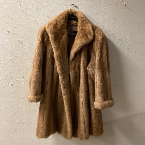 Vintage Women's Fur Autumn Haze Knee Length Mink Fur Coat by