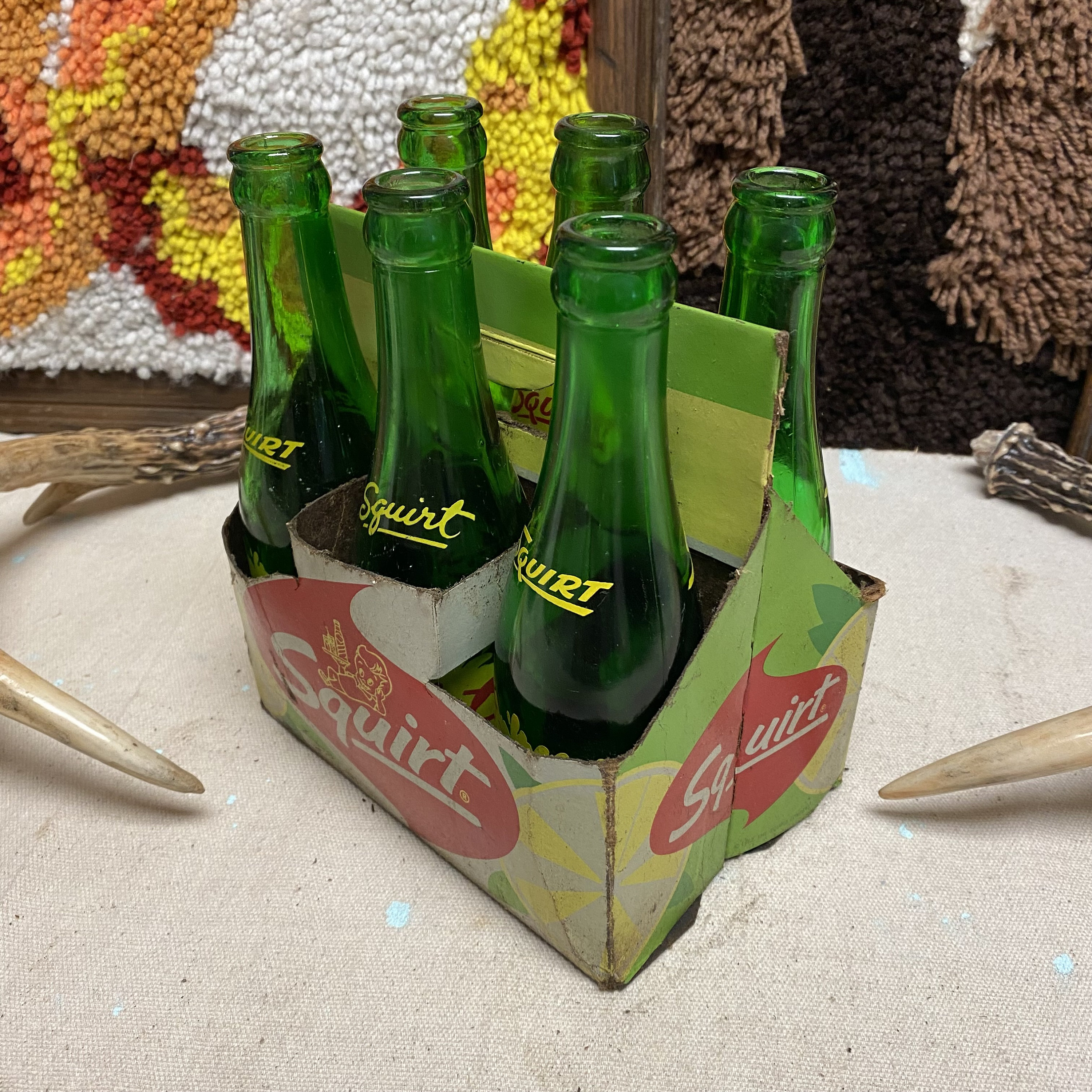 Vintage Squirt Carrier and 6 Vintage Glass Squirt Bottles - Etsy