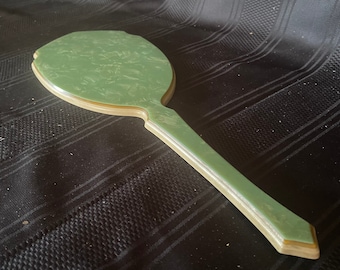 Vintage Art Deco Celluloid vanity hand mirror