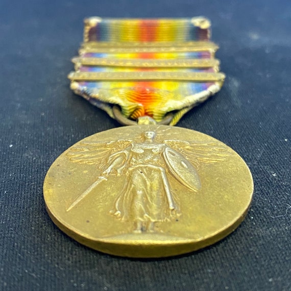 WWI Victory Medal with Four Battle Clasps - image 5