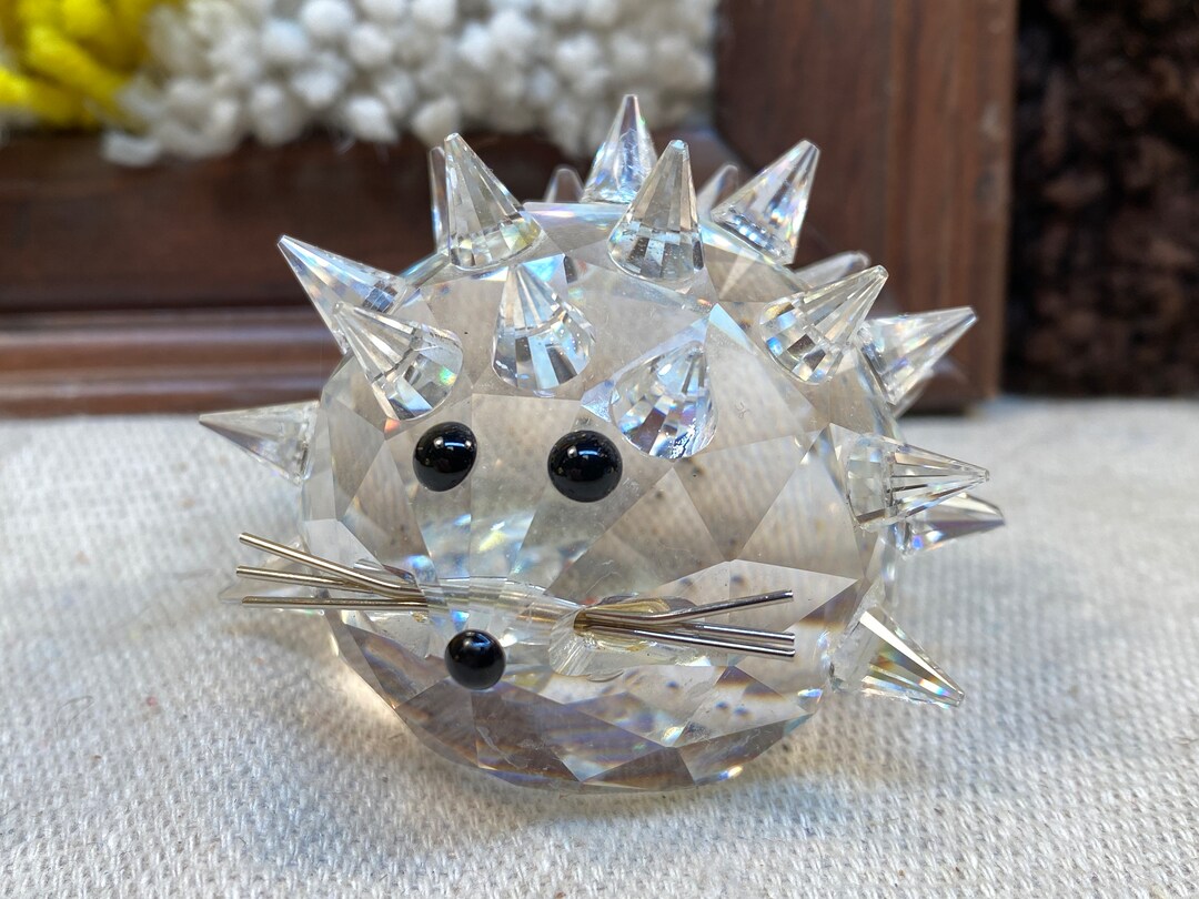 Vintage Swarovski Australian Art Crystal Retired Porcupine Hedgehog 2.5