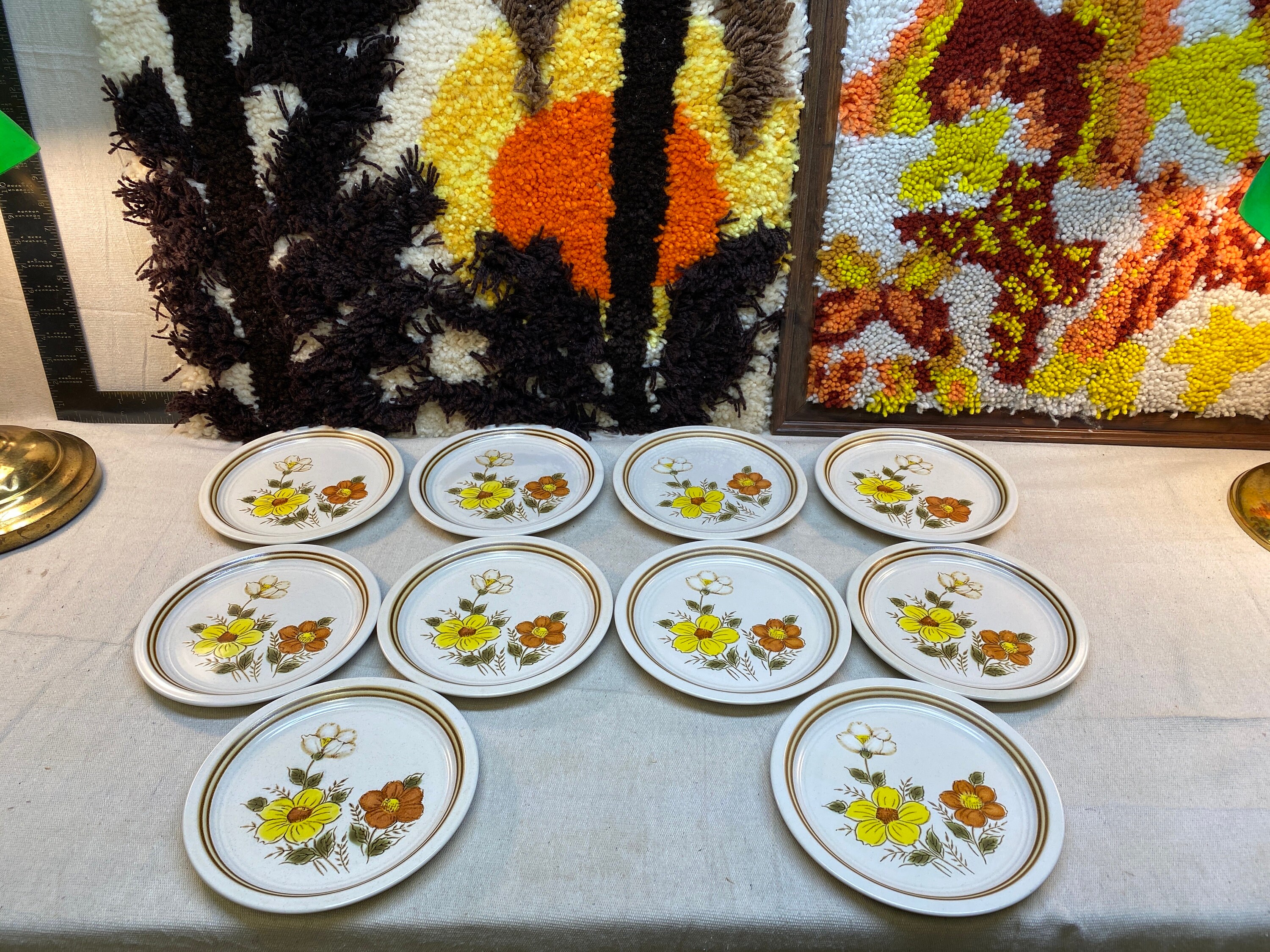 Vintage 74 Piece Woodberry Painted Meadow Stoneware Collection