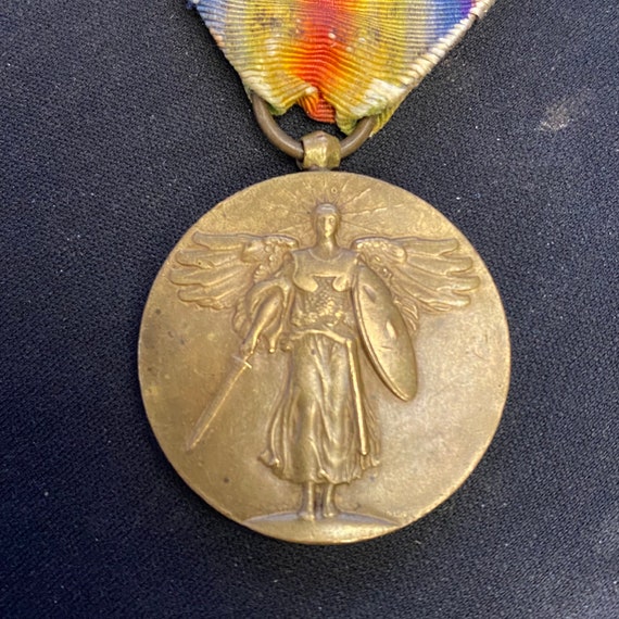 WWI Victory Medal with Four Battle Clasps - image 3