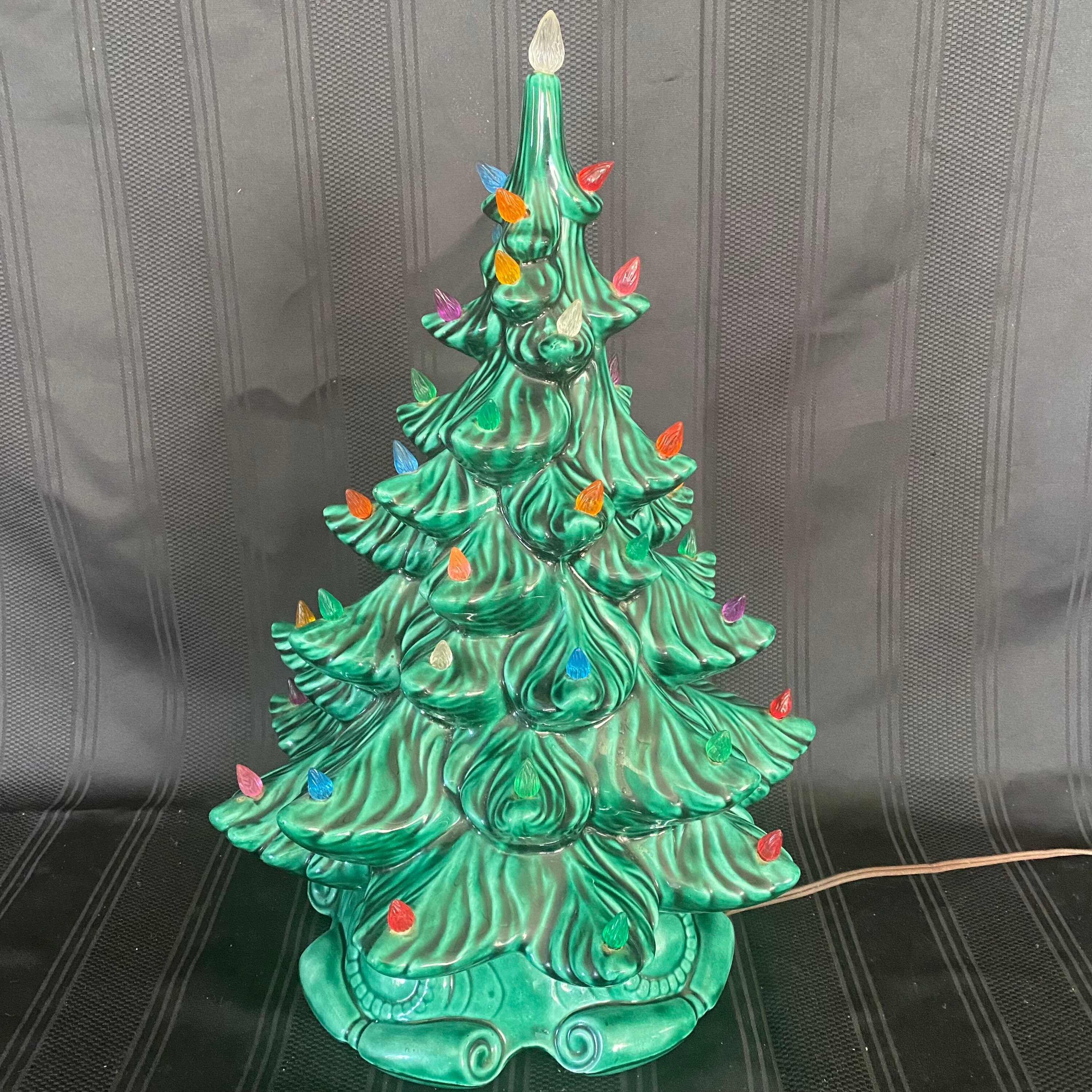 Vintage Atlantic Mold 70s Era 17 Ceramic Christmas Tree Etsy