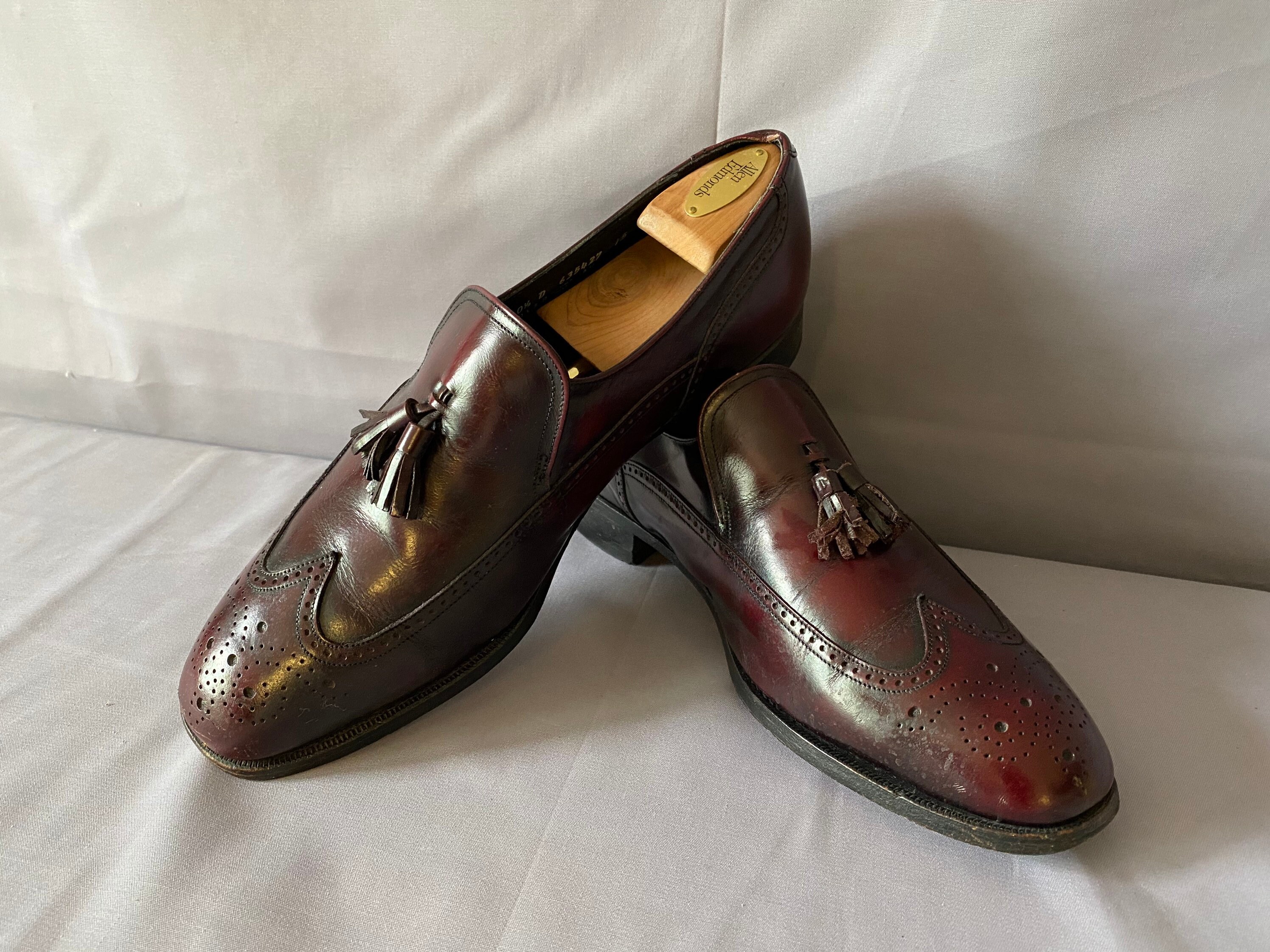 Vintage Florsheim Mens Wing Tip Leather Cordovan Shoe Size - Etsy