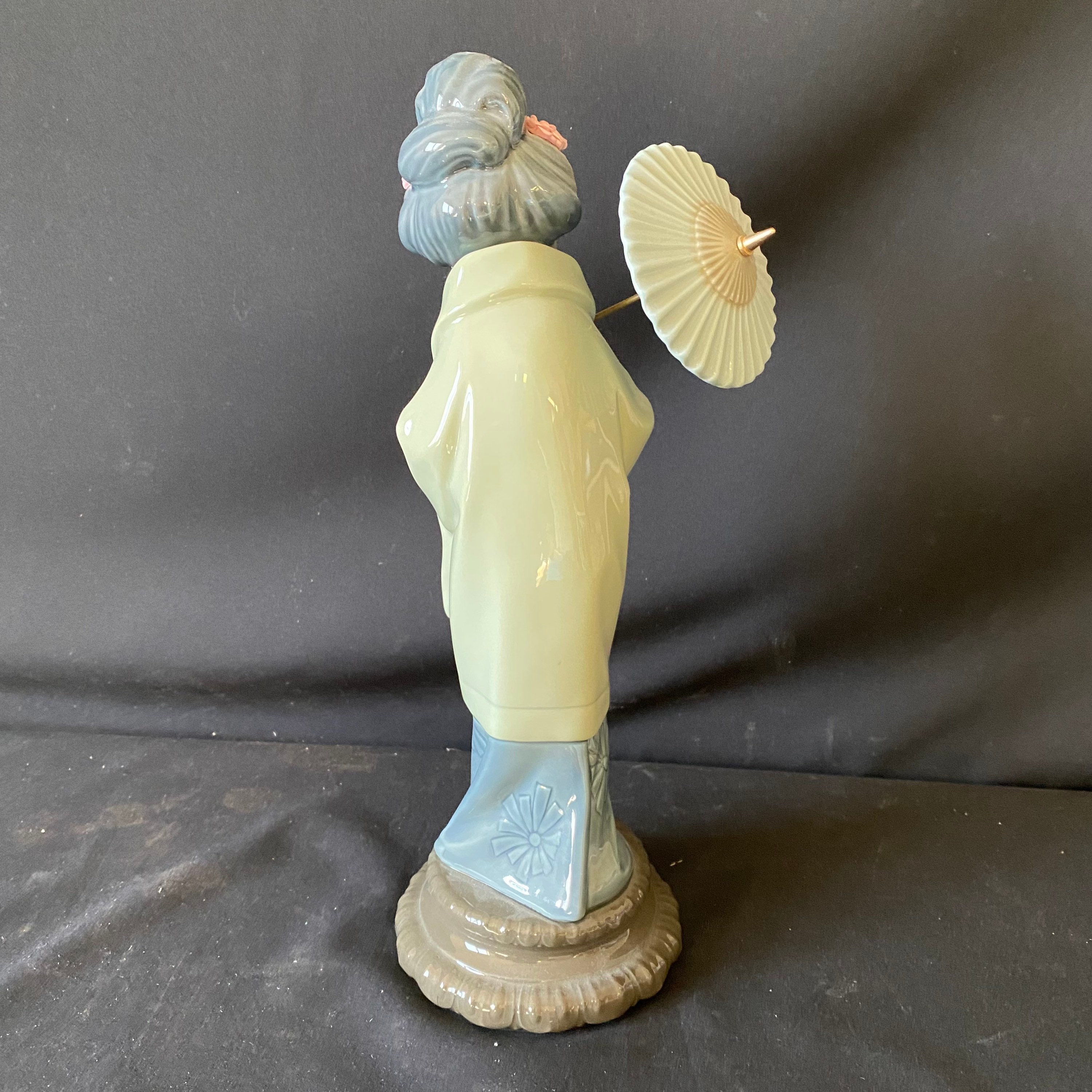 Vintage Lladro Oriental Asian Woman With Umbrella #4988 - Etsy