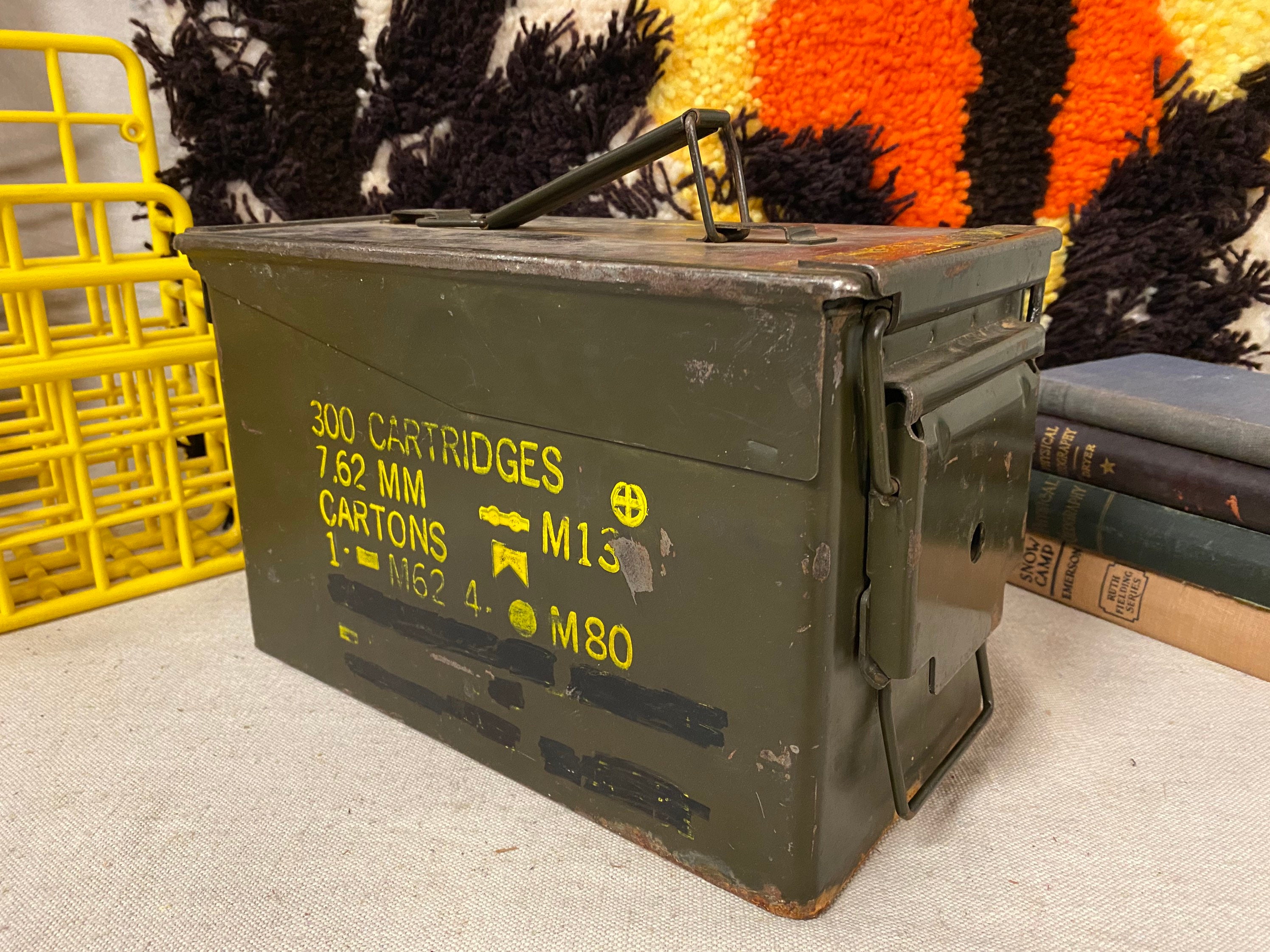 Vintage Military Surplus Black Ammo Can 300 Cartridge 7.62mm Etsy