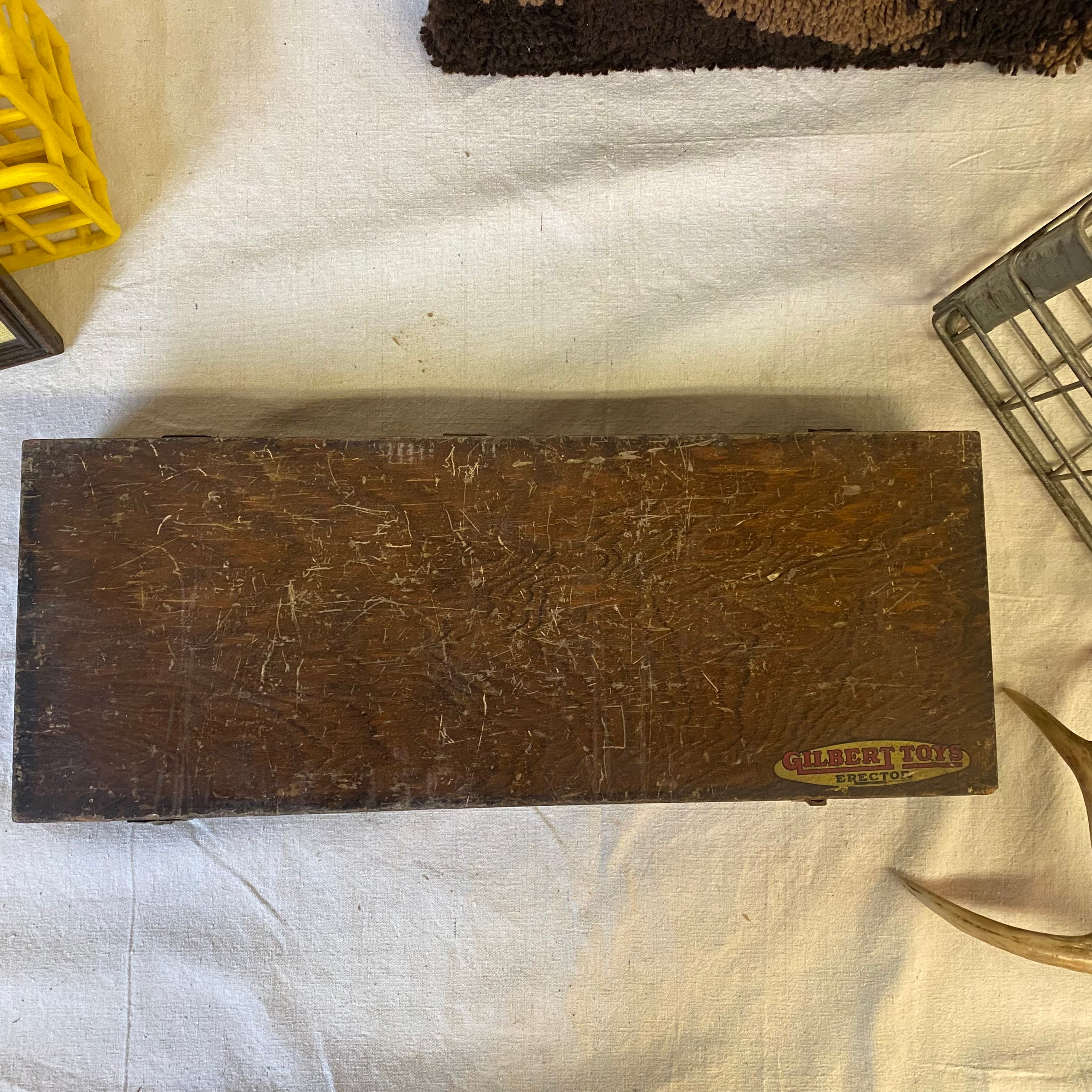Vintage Gilbert Toys Wooden Box Erector Set No 7 Etsy