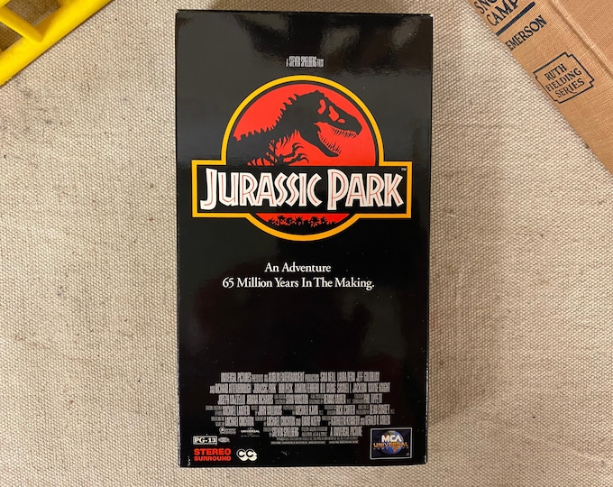 Vintage VHS Jurassic Park Tape Etsy
