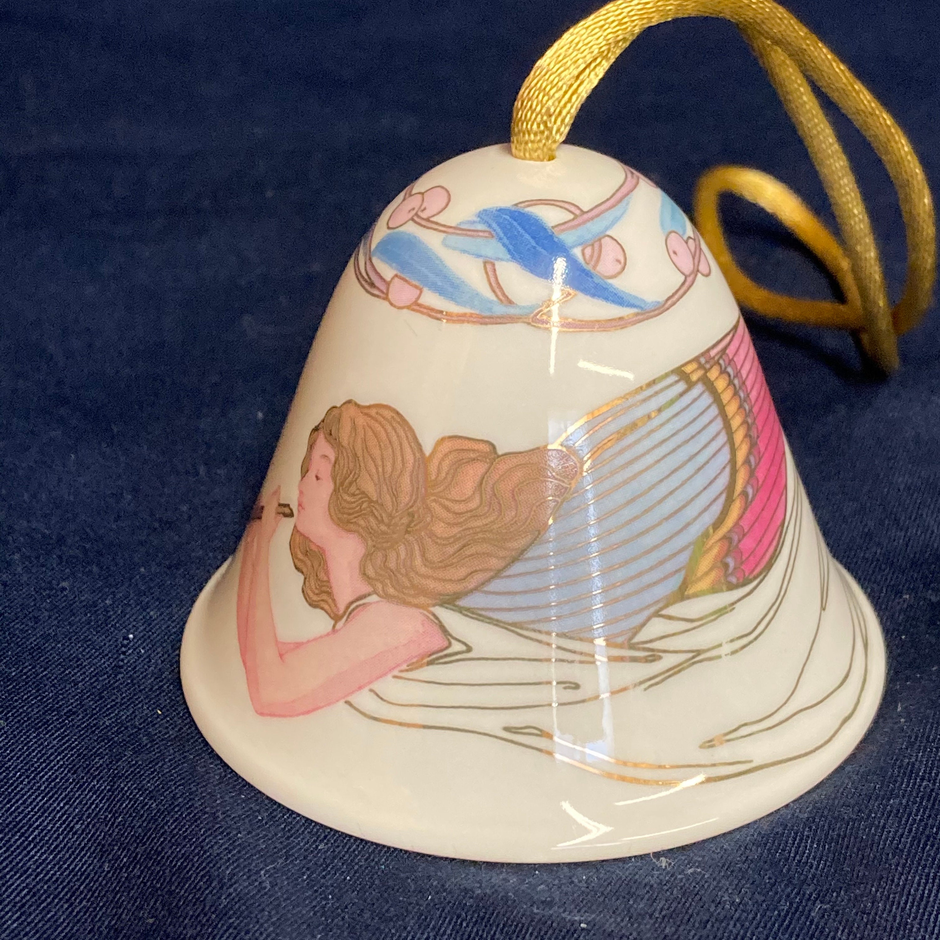 LLADRO Christmas bell angel with horn 2003 Etsy