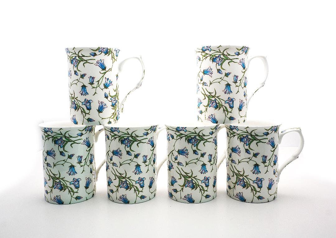 Bluebell Set of 6 Fine Bone China Mugs Etsy UK