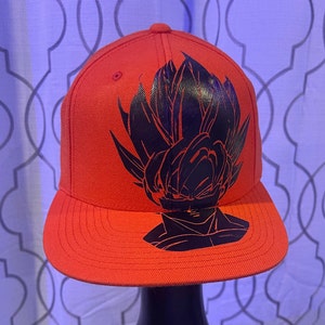 Hand Pressed Orange Snapback Hat - Unique 1 of a Kind