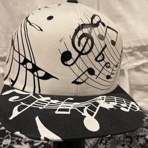 Hand Pressed White Snapback Hat - Unique 1 of a Kind