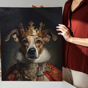 Regal Pet Portrait,Commender Pet Portrait,King Pet Portrait, Custom Dog Portrait, Royal Cat Portrait, Royal Pet Portrait,Pet Portrait Custom