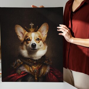 Commender Pet Portrait,Regal Pet Portrait,King Pet Portrait, Custom Dog Portrait, Royal Cat Portrait, Royal Pet Portrait,Pet Portrait Custom
