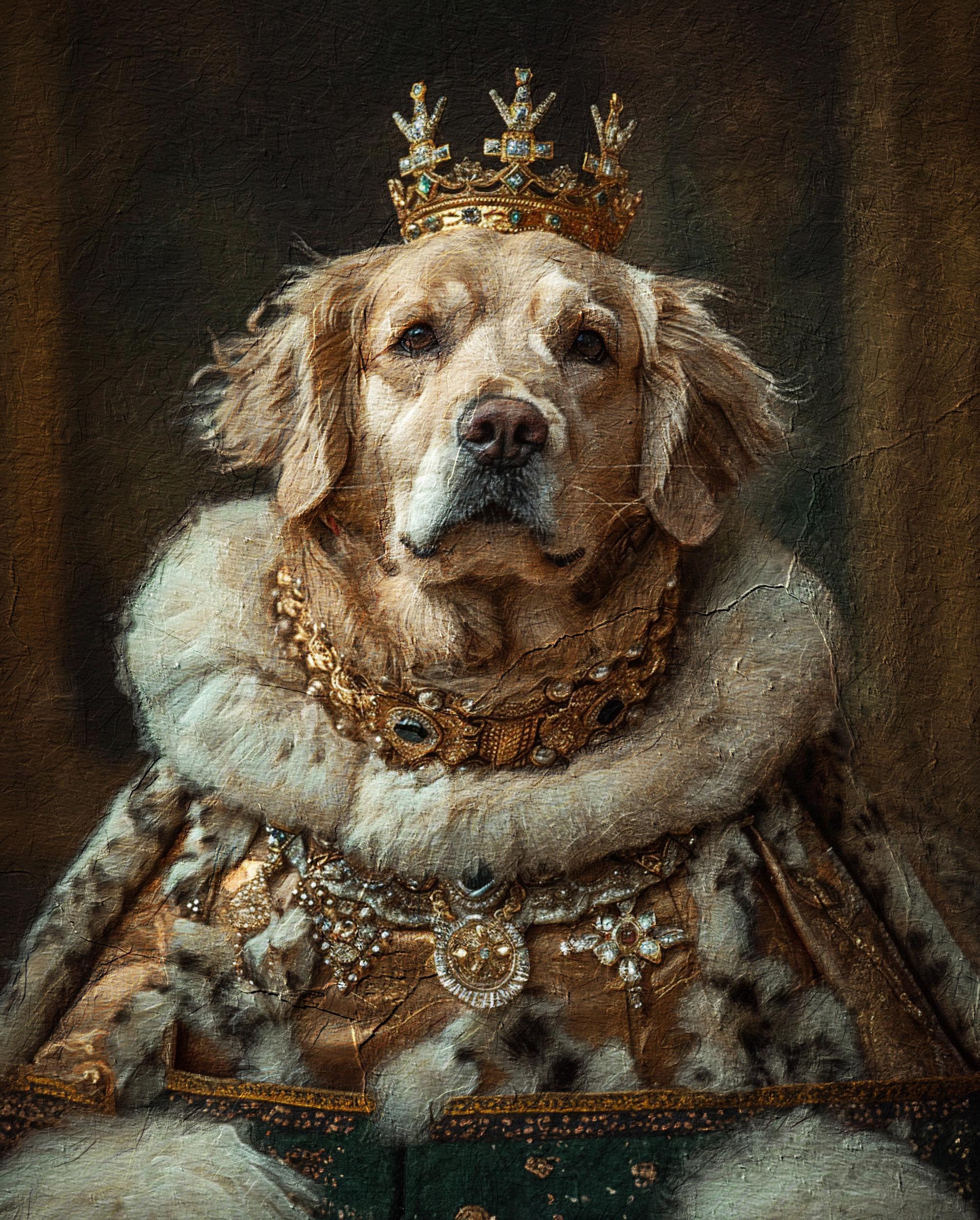 Custom Royal Pet Portrait, Regal Cat or Dog Art (digital) - Etsy