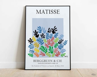 Henri Matisse Art Exhibition Poster,  Matisse Digital Poster Printable, Modern Art, Wall Decor, Downloadable File Art Gifts,  Matisse Poster