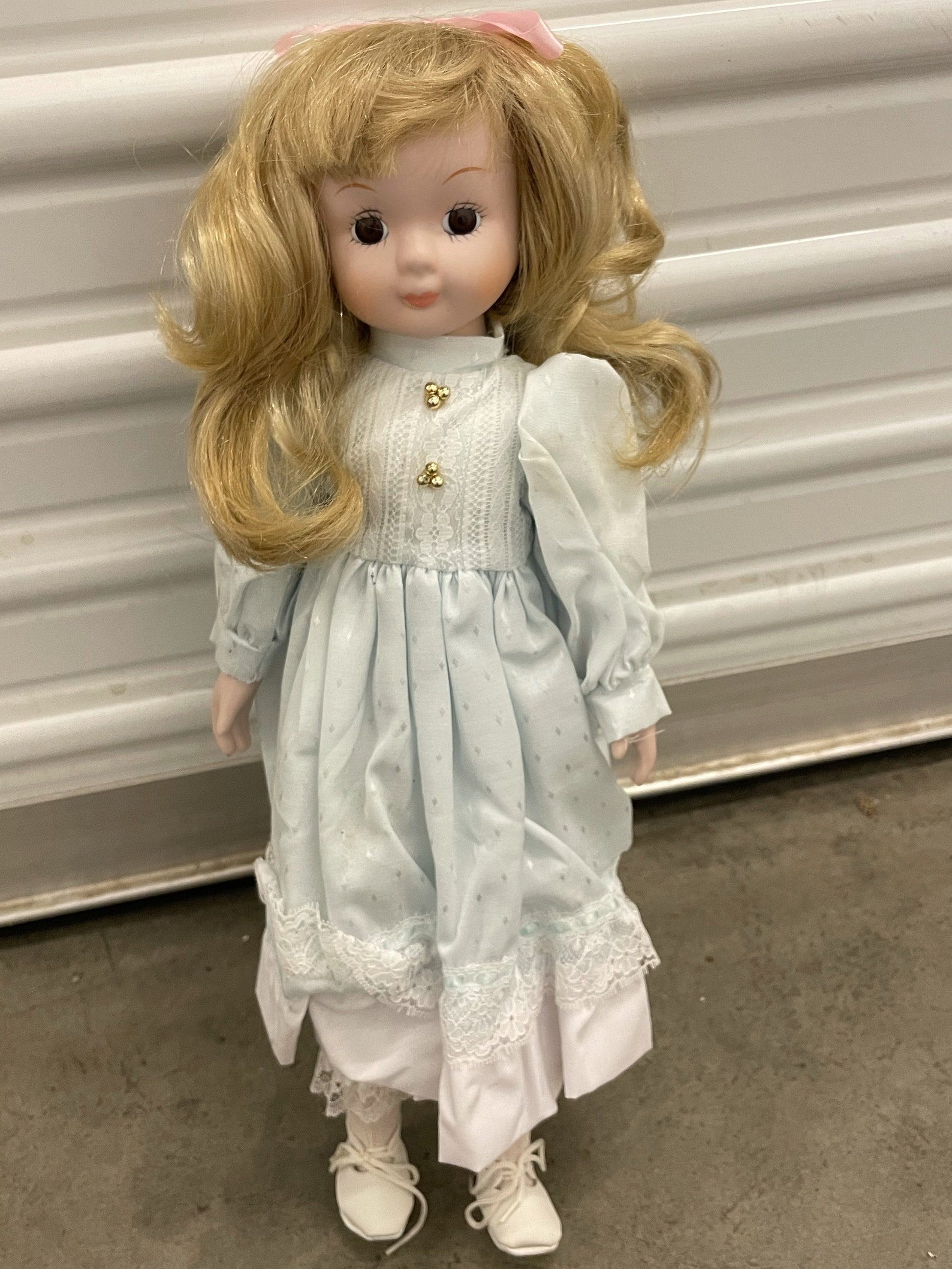 Ornamental Porcelain Collectable Blonde Hair Doll Etsy