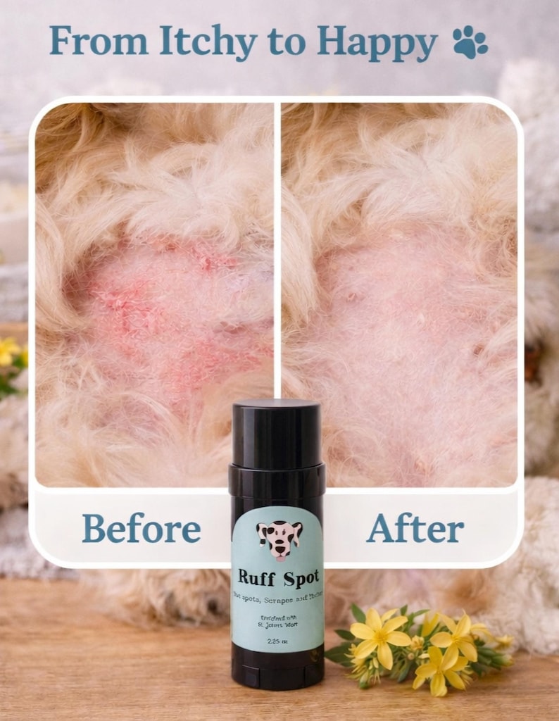Dog Skin Balm for Hot Spots Relief for Irritation Natural Itch Relief for Dog Pet Safe Healing Balm for Dry Skin Balm for Sensitive Skin image 1