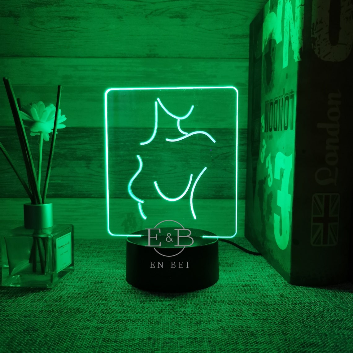 Sexy Woman Acrylic Night Light LED Colorful Light Girlfriend | Etsy