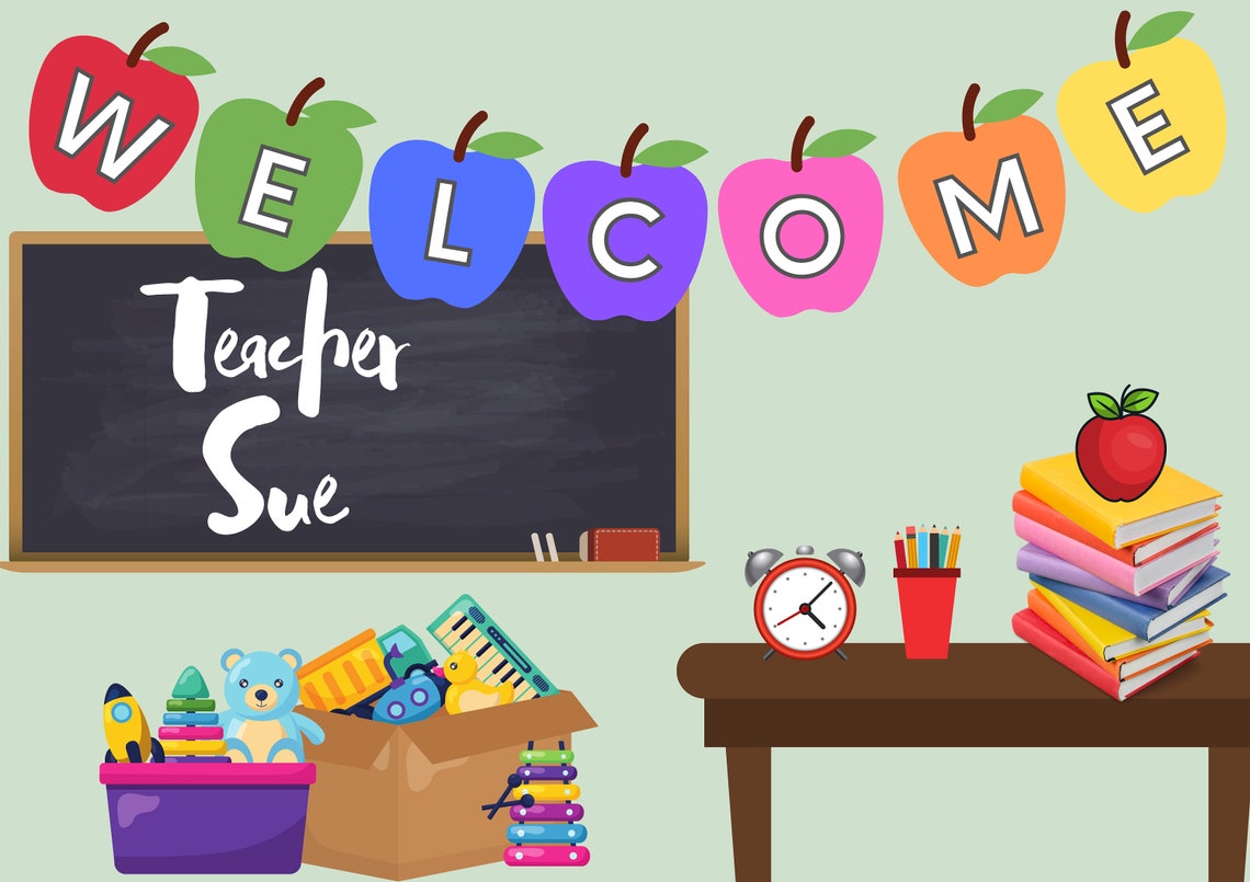 Online Teaching Background to Our Classroom Etsy