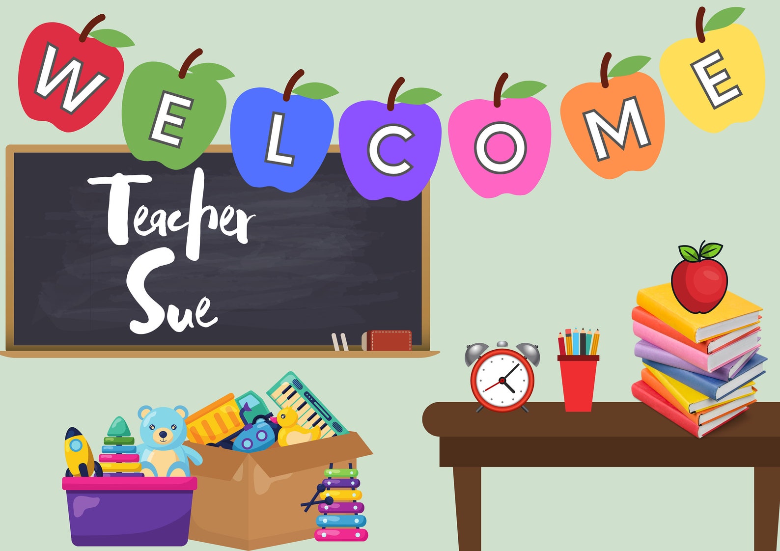 Online Teaching Background to Our Classroom Etsy