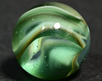 Vitro Agate Vintage Hybrid Cats Eye Marble Hermosos colores suaves mezclados. Máquina americana vintage hecha. 19/32" 15,5 mm.