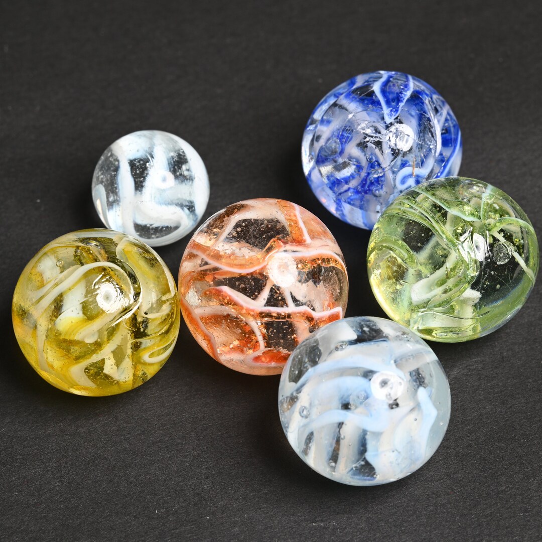 Large Veiligglas Wirepull Marbles Set of Six. Vintage Dutch Etsy UK