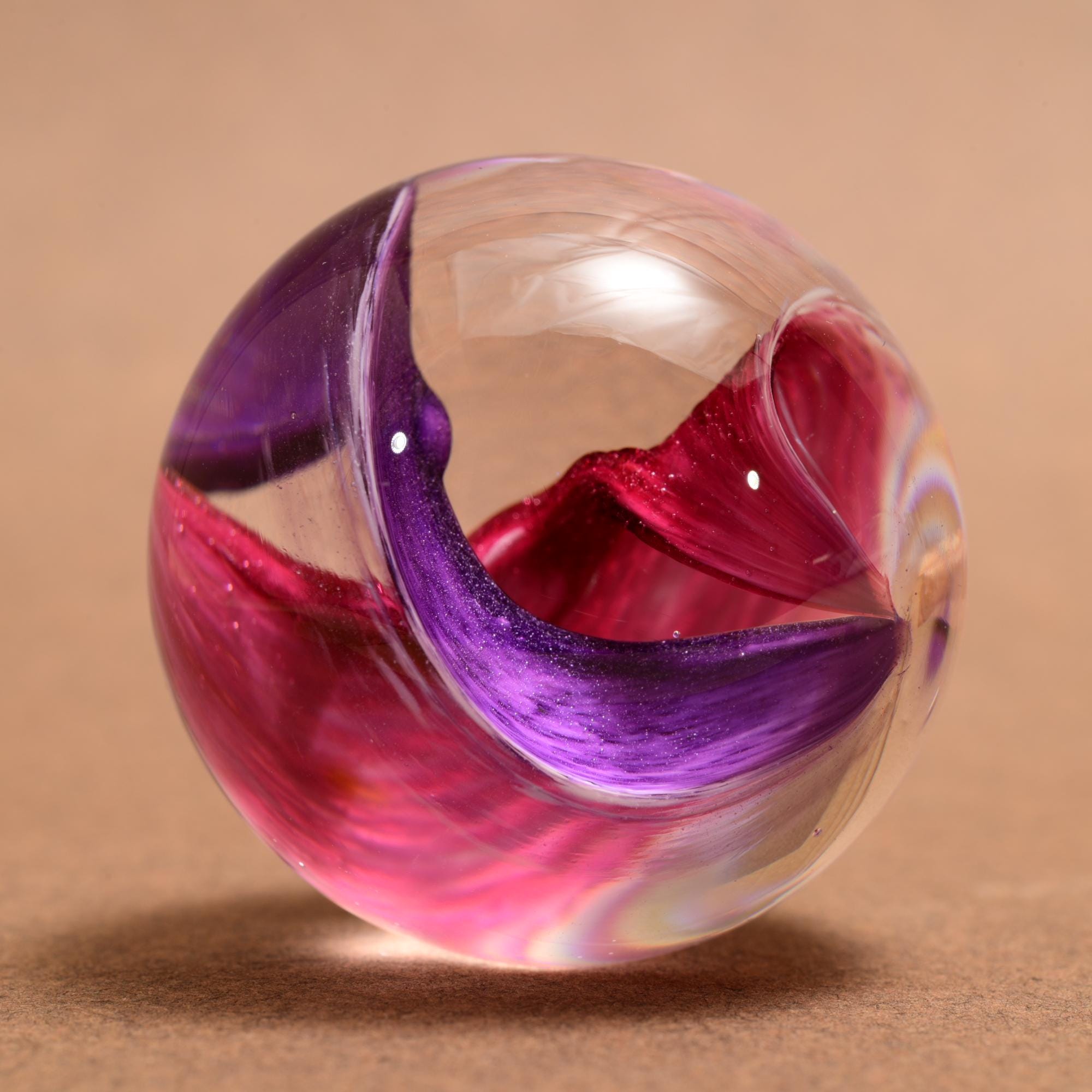 Bille De Verre Ancienne XIXe – Latticino Core – Jeu De Cours D'école, Collection Allemagne