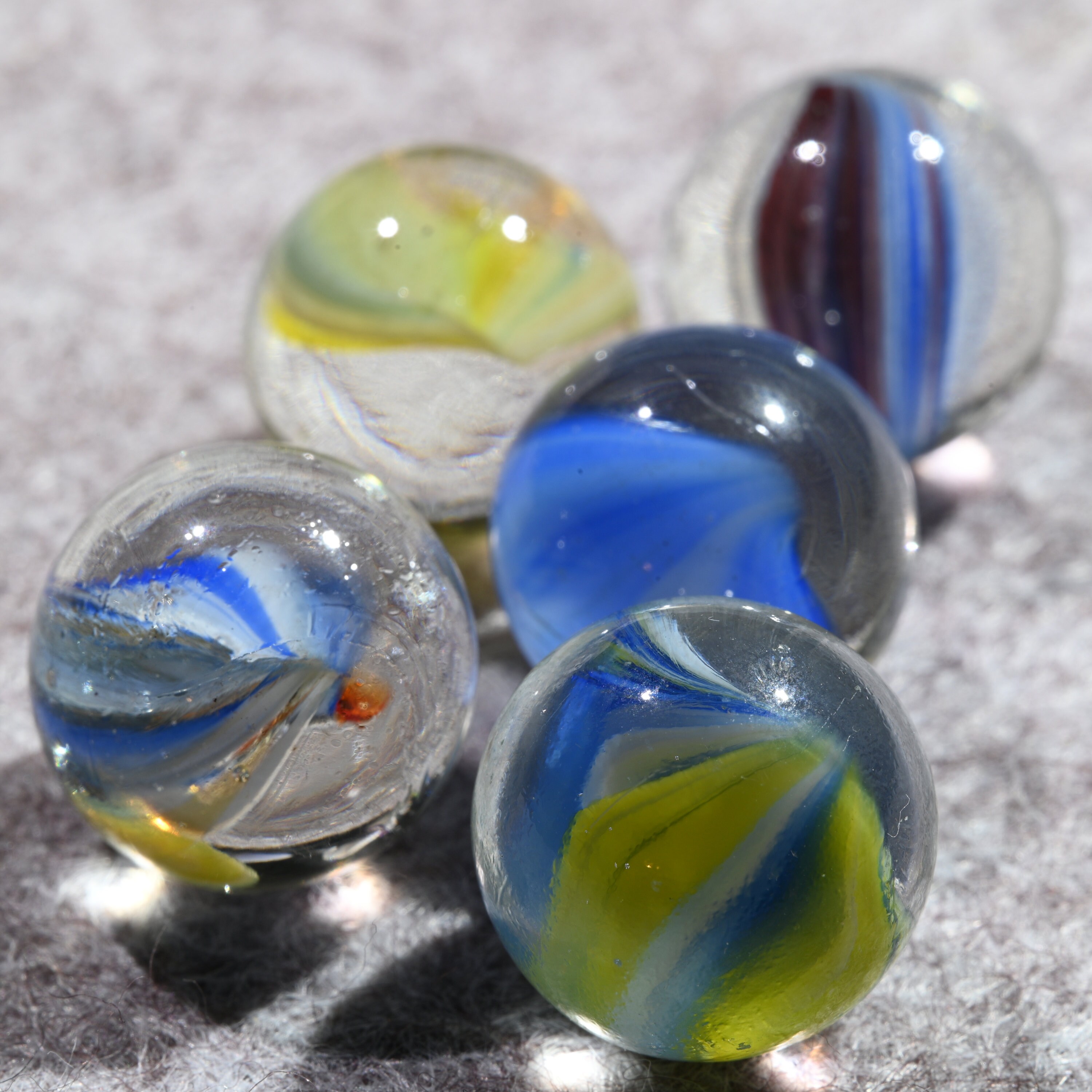 Vintage French Sparkler Marbles Colorful Set From 1960's Etsy